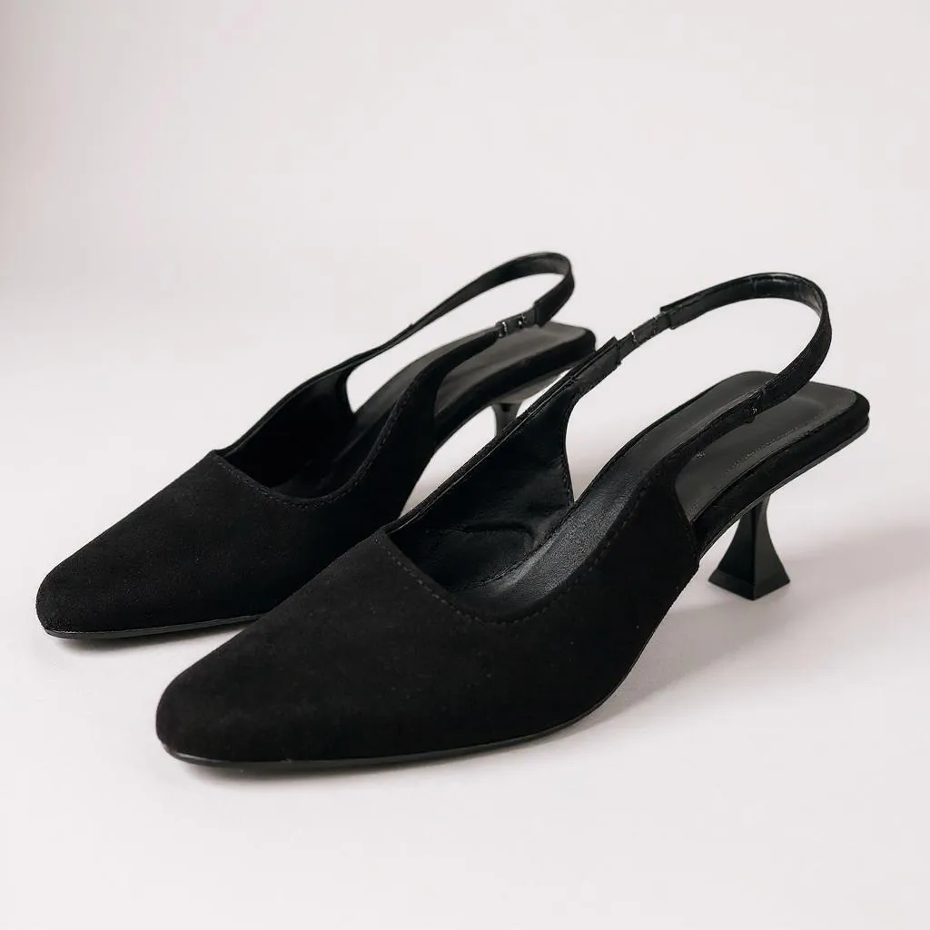 Noir Grace Slingbacks