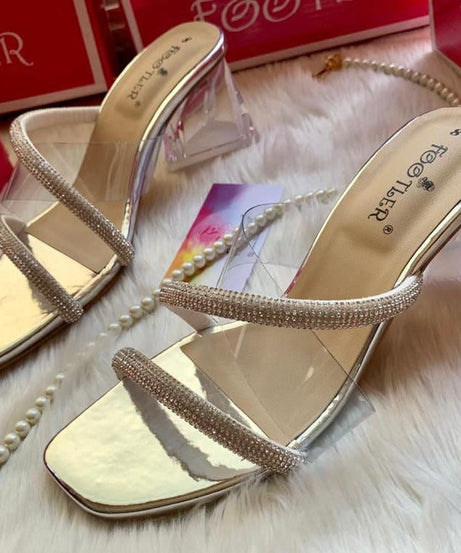 Transparent Mesh Heels