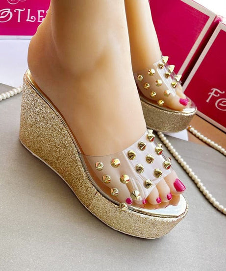 Beads Wedges – Stylish Beaded Wedge Sandals for Women