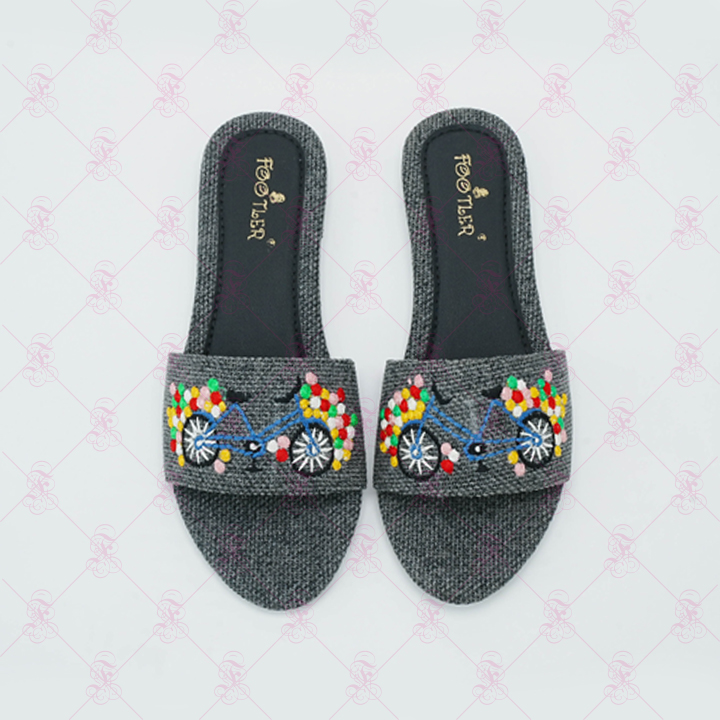 Cycle Embroidered Flat