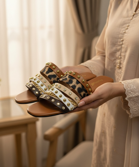 Golden Prowl Comfort Flats