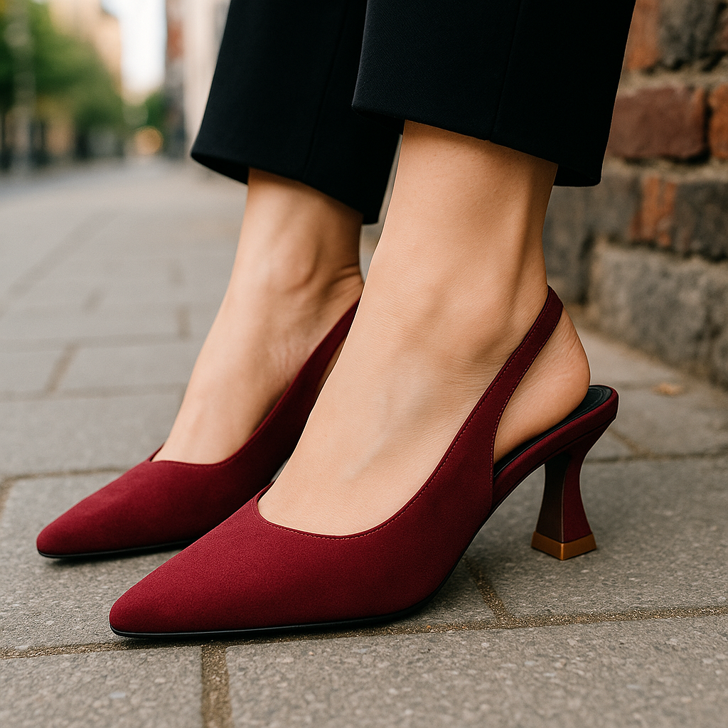 Noir Grace Slingbacks