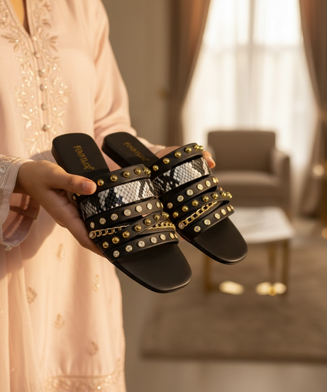 Golden Prowl Comfort Flats