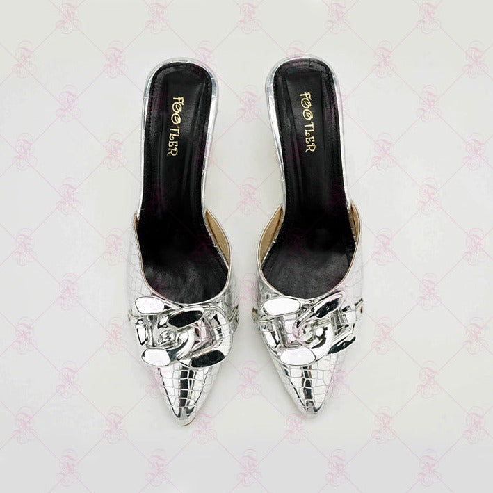 Crocodile Chain Heels