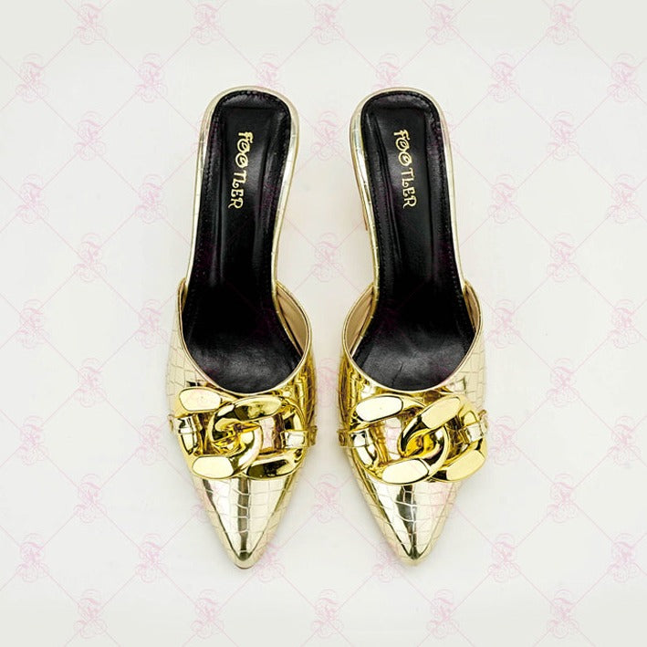 Crocodile Chain Heels
