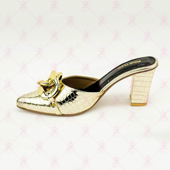 Crocodile Chain Heels