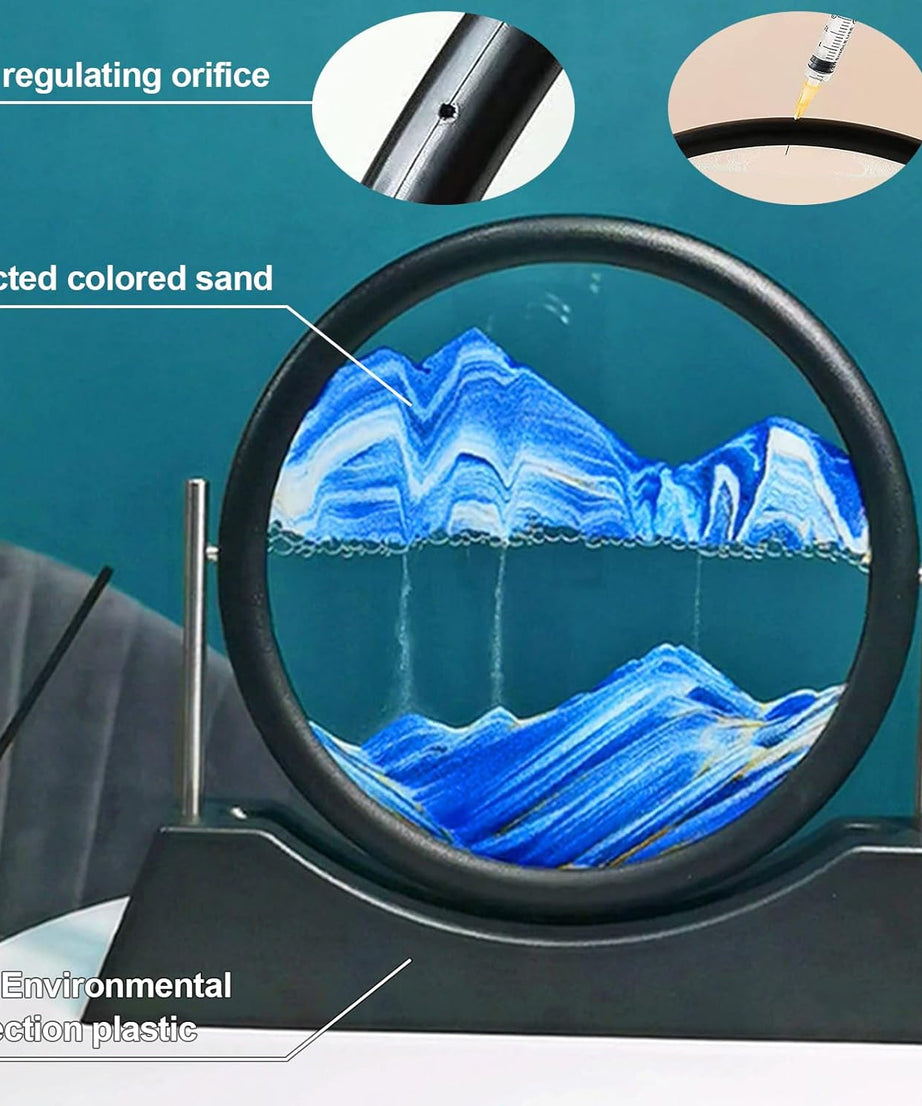 3D Moving Sand Art Lamp, Sand Lamp, Flowing Sand Painting