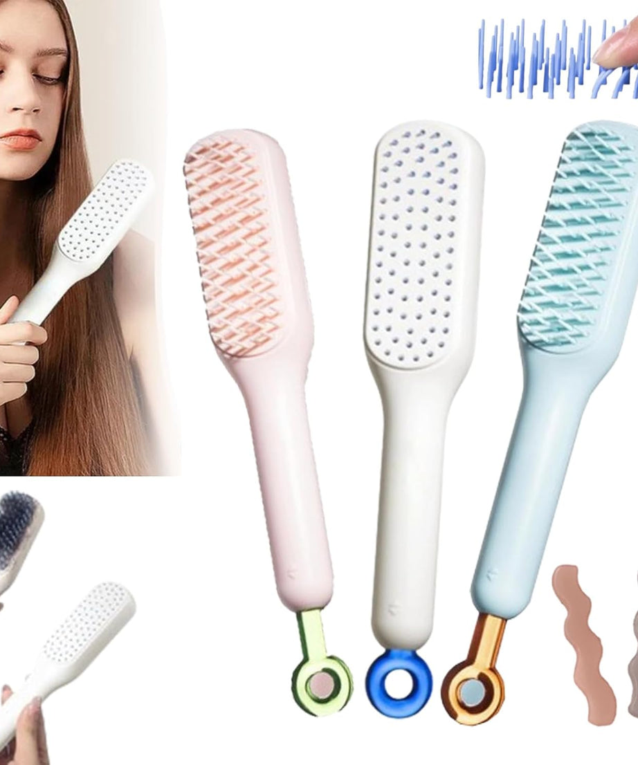 Magic Retractable Comb Self Cleaning Hair Brush