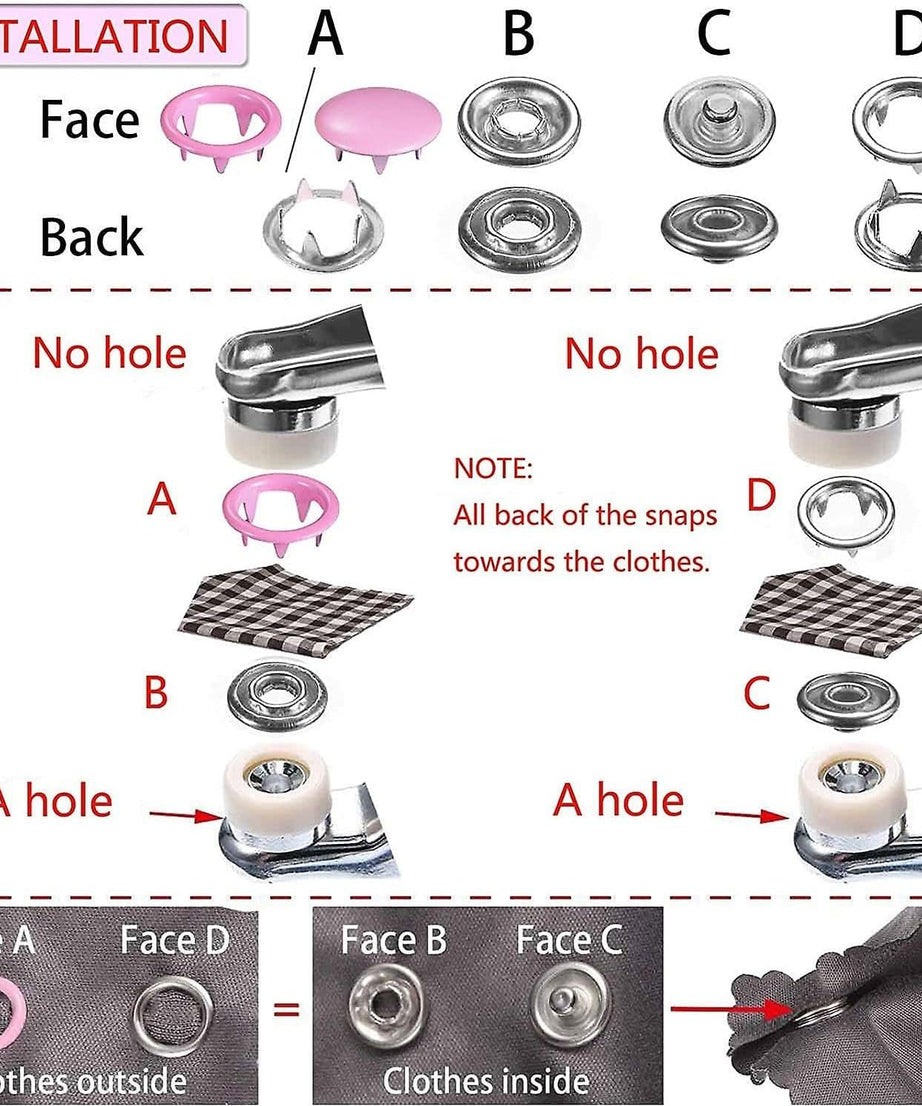 Press Tool for Sewing and Crafting, Leather Snaps Buttons