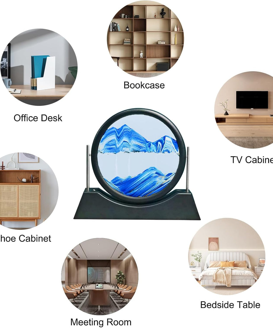 3D Moving Sand Art Lamp, Sand Lamp, Flowing Sand Painting