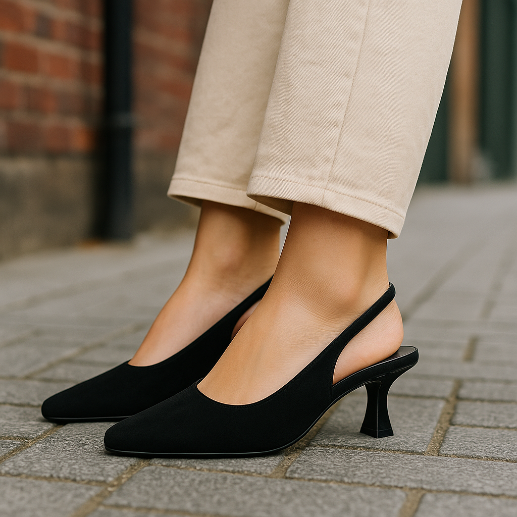 Noir Grace Slingbacks