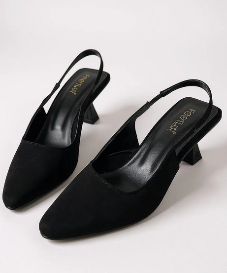 Noir Grace Slingbacks