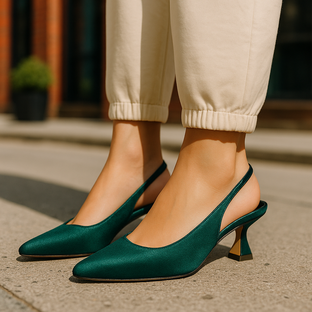 Noir Grace Slingbacks