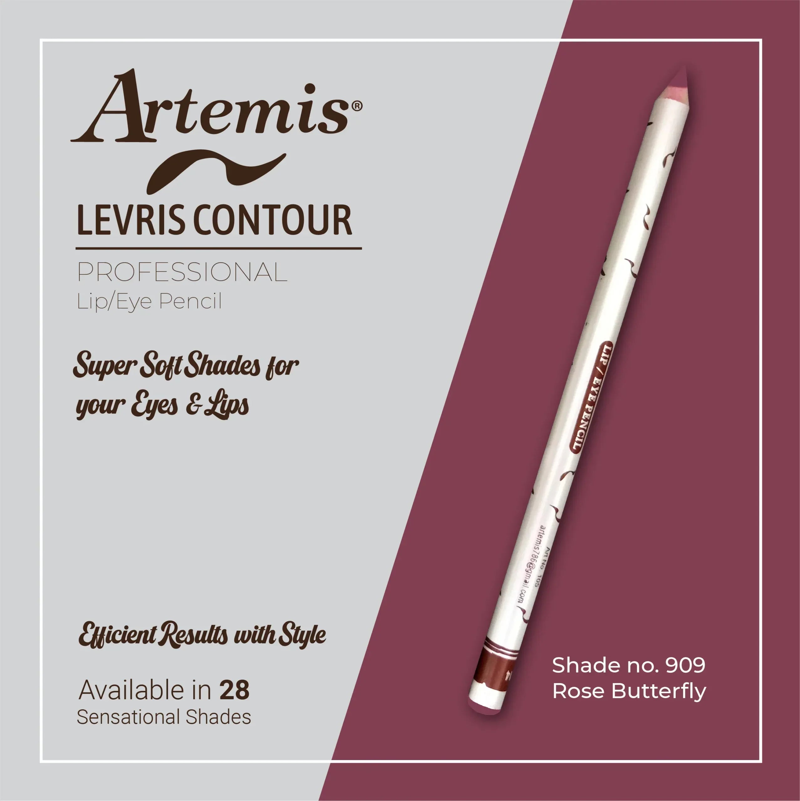 Artemis Lip / Eye Pencil 909 Rose Butterfly