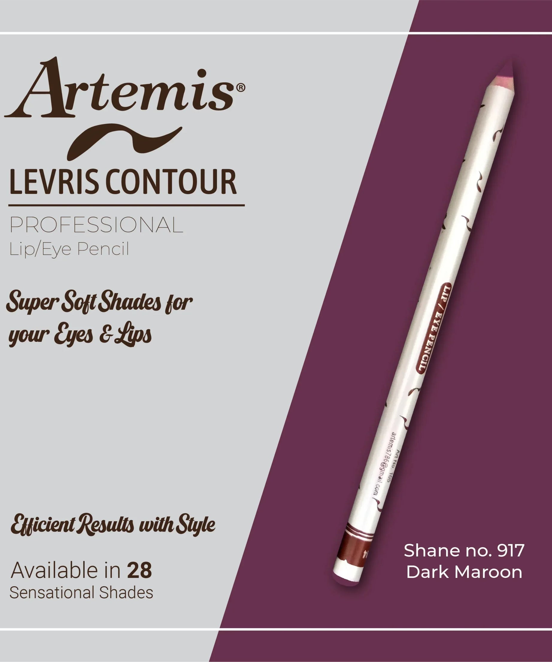 Artemis Lip / Eye Pencil 917 Dark Maroon