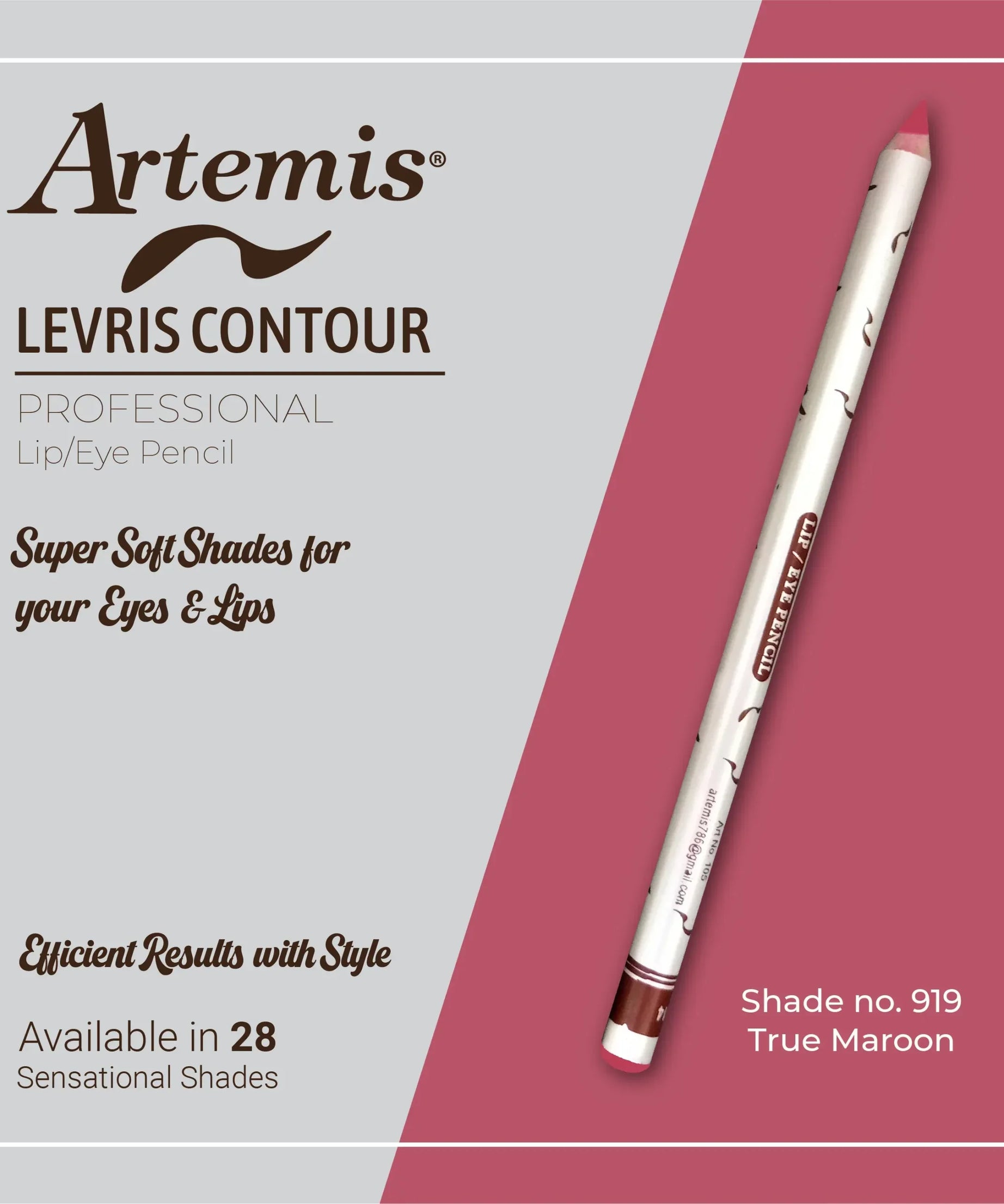 Artemis Lip / Eye Pencil 919 True Maroon