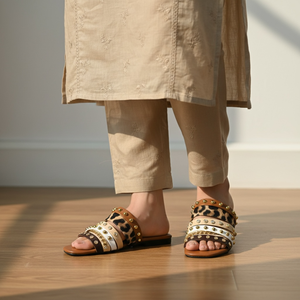 Golden Prowl Comfort Flats