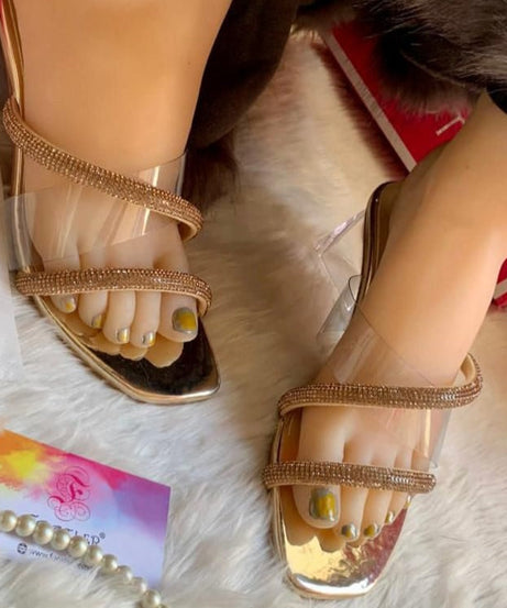 Transparent Mesh Heels