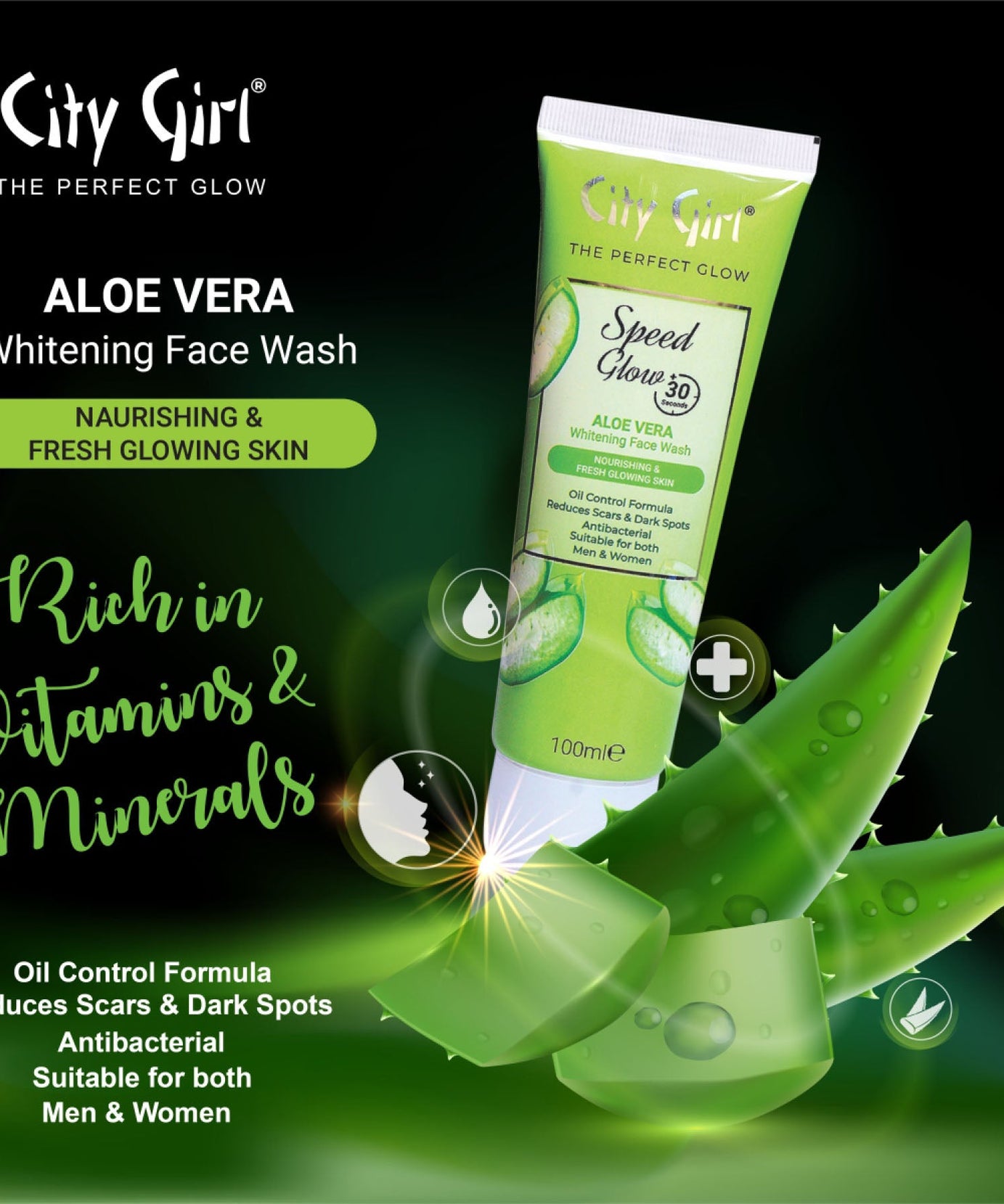 City Girl Aloe Vera Face Wash