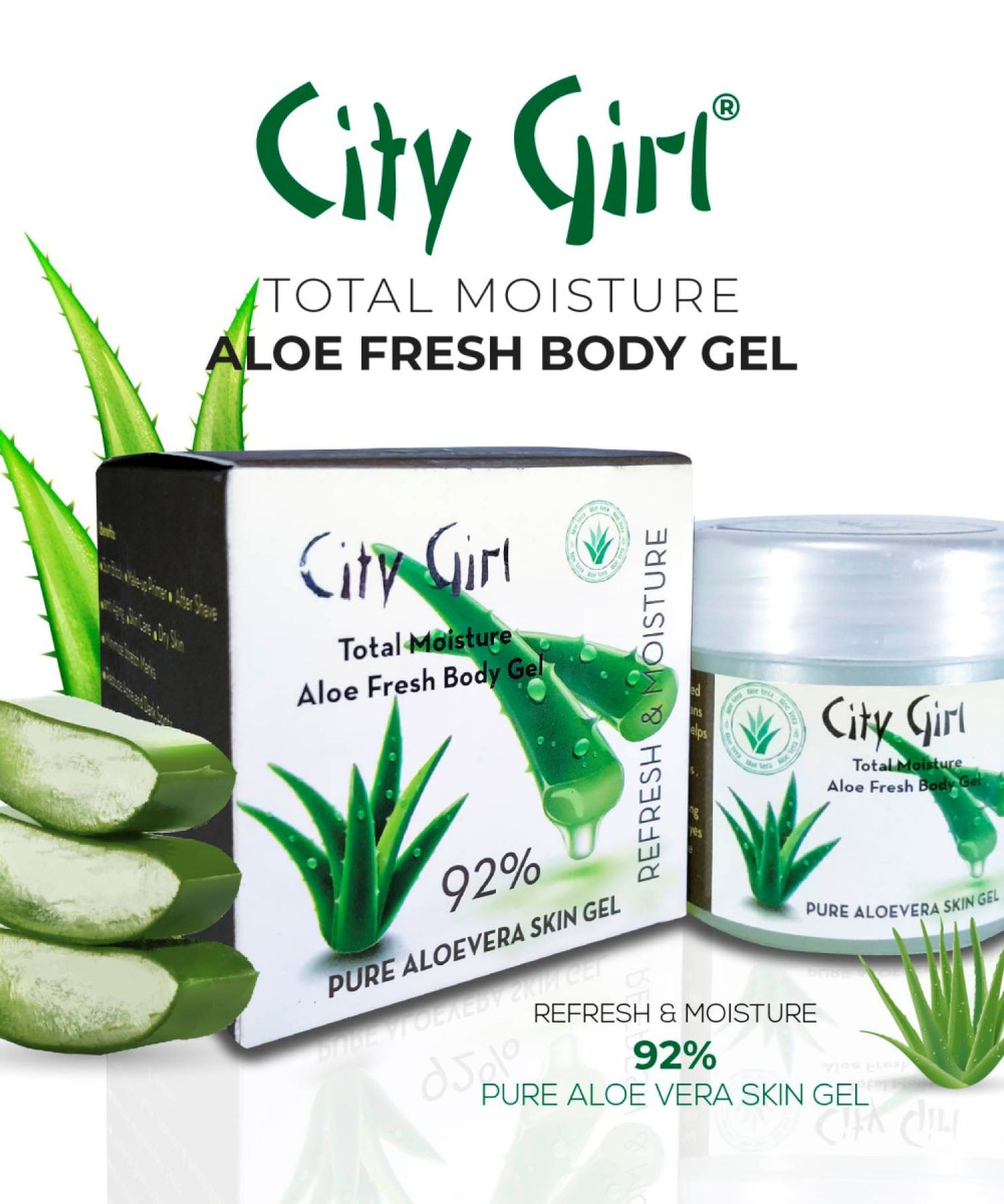 City Girl Aloe Vera Gel Jar