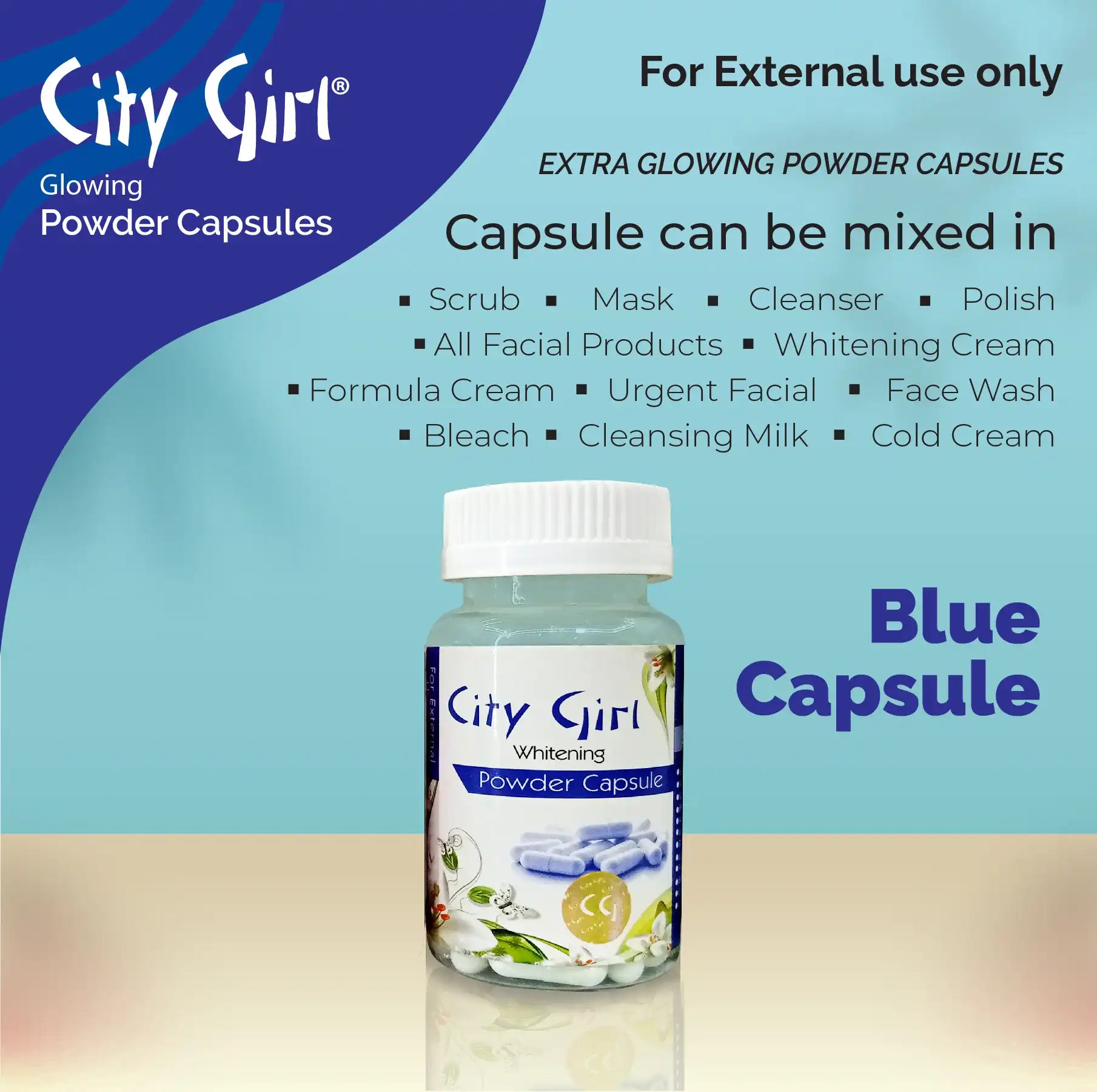 City Girl Blue Capsule Jar