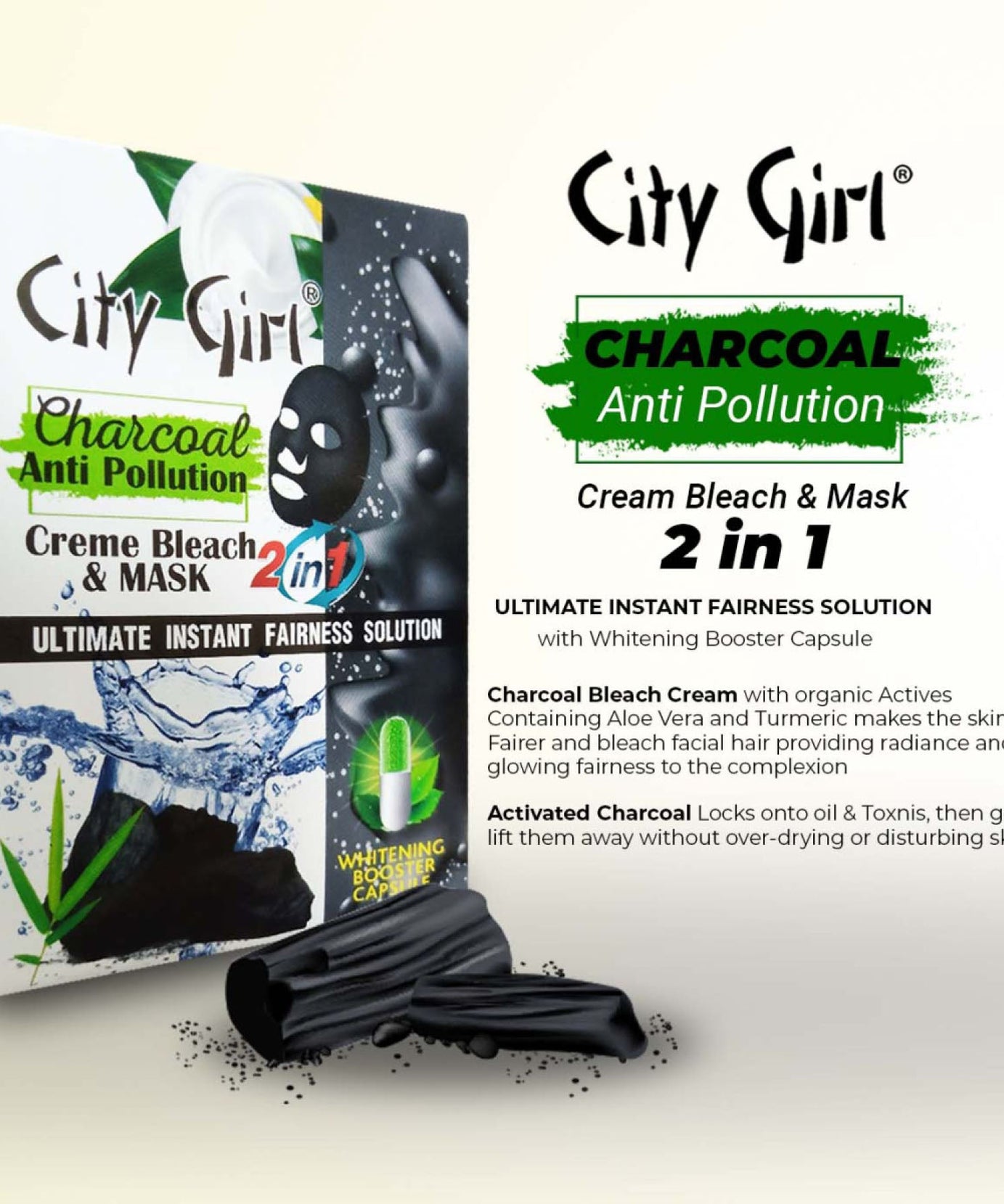 City Girl Charcoal-Bleach-Cream