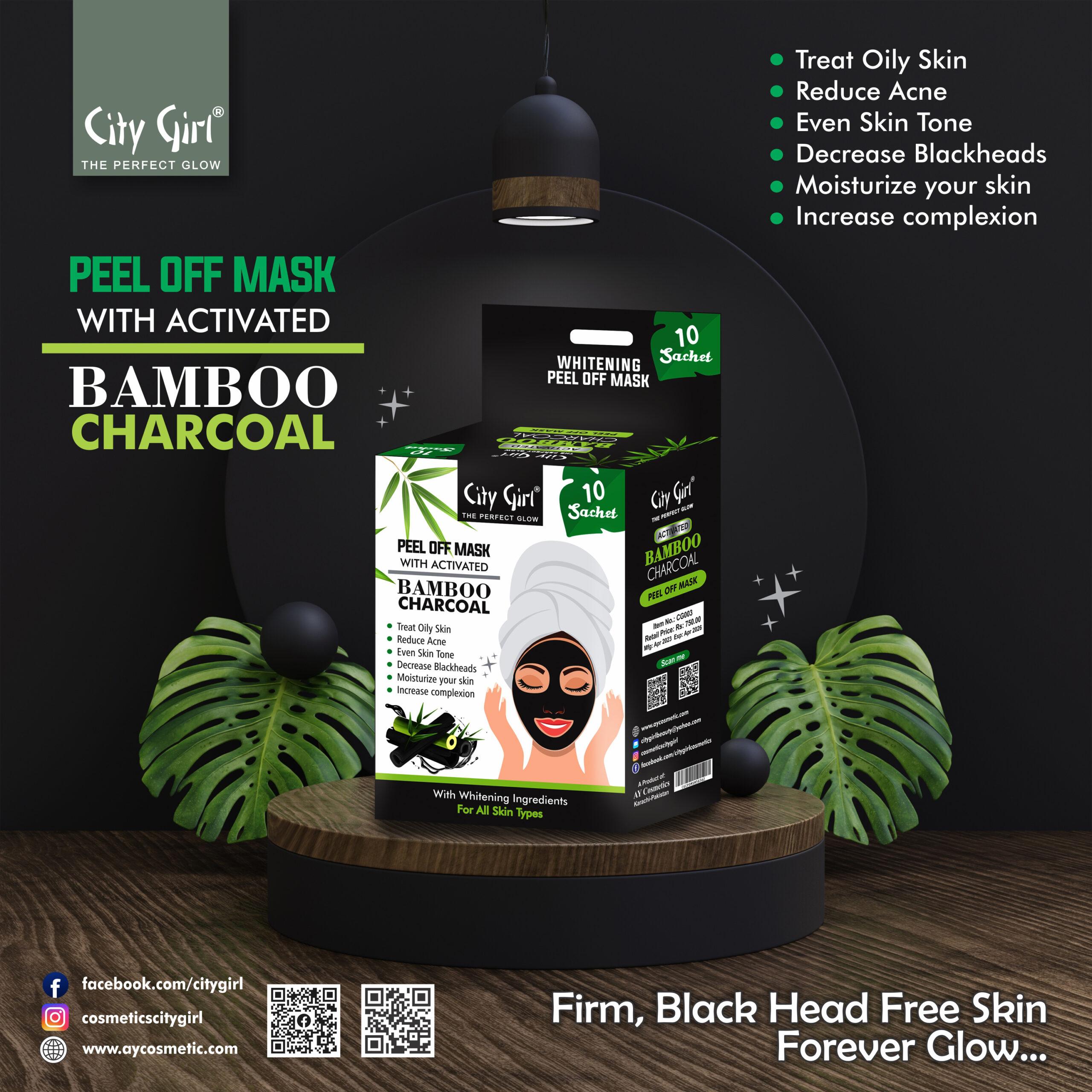City Girl Charcoal Peel Off Mask Sachet 10pcs Master Box