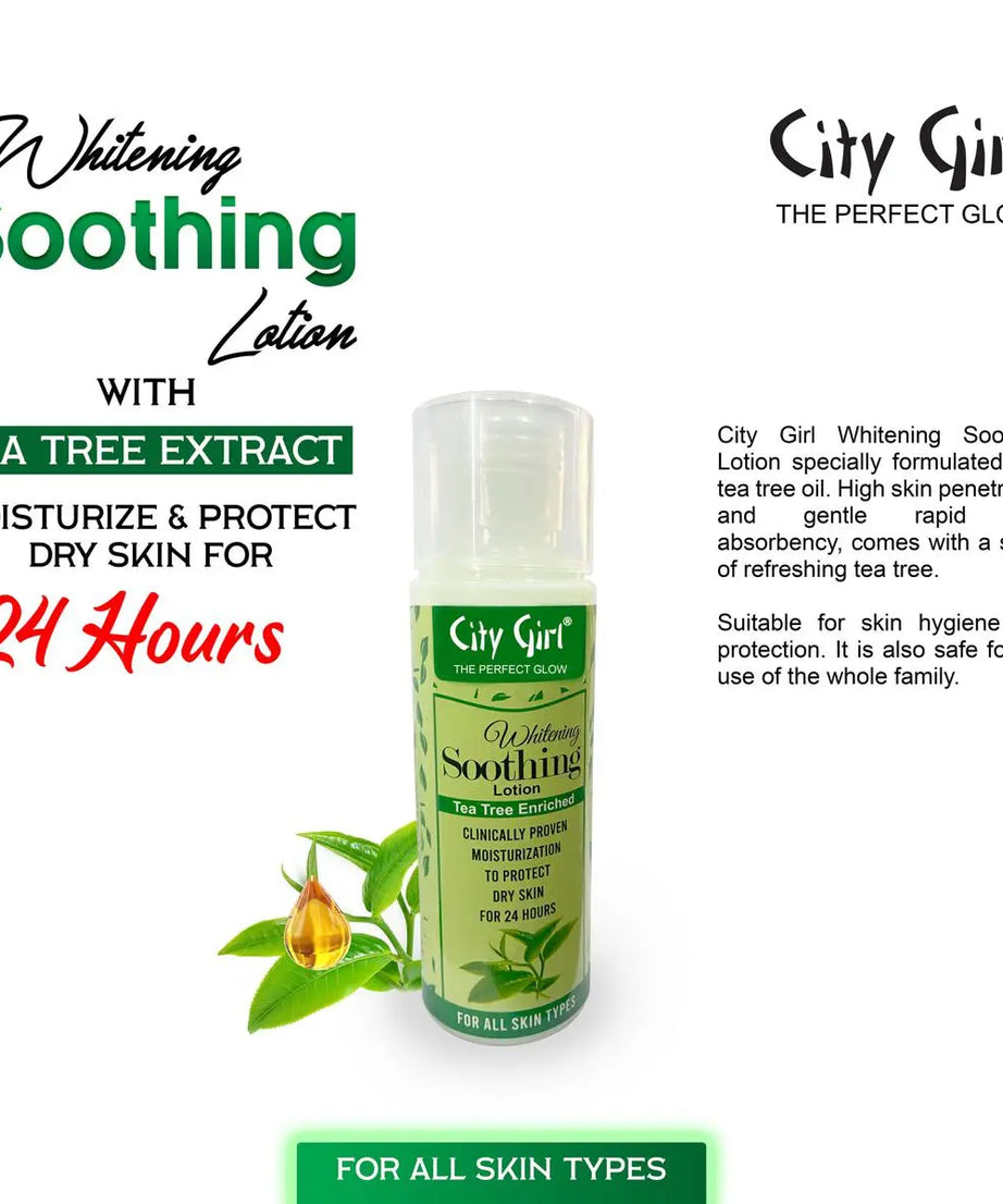City Girl Whitening Soothing Lotion with Tea Tree Extracts