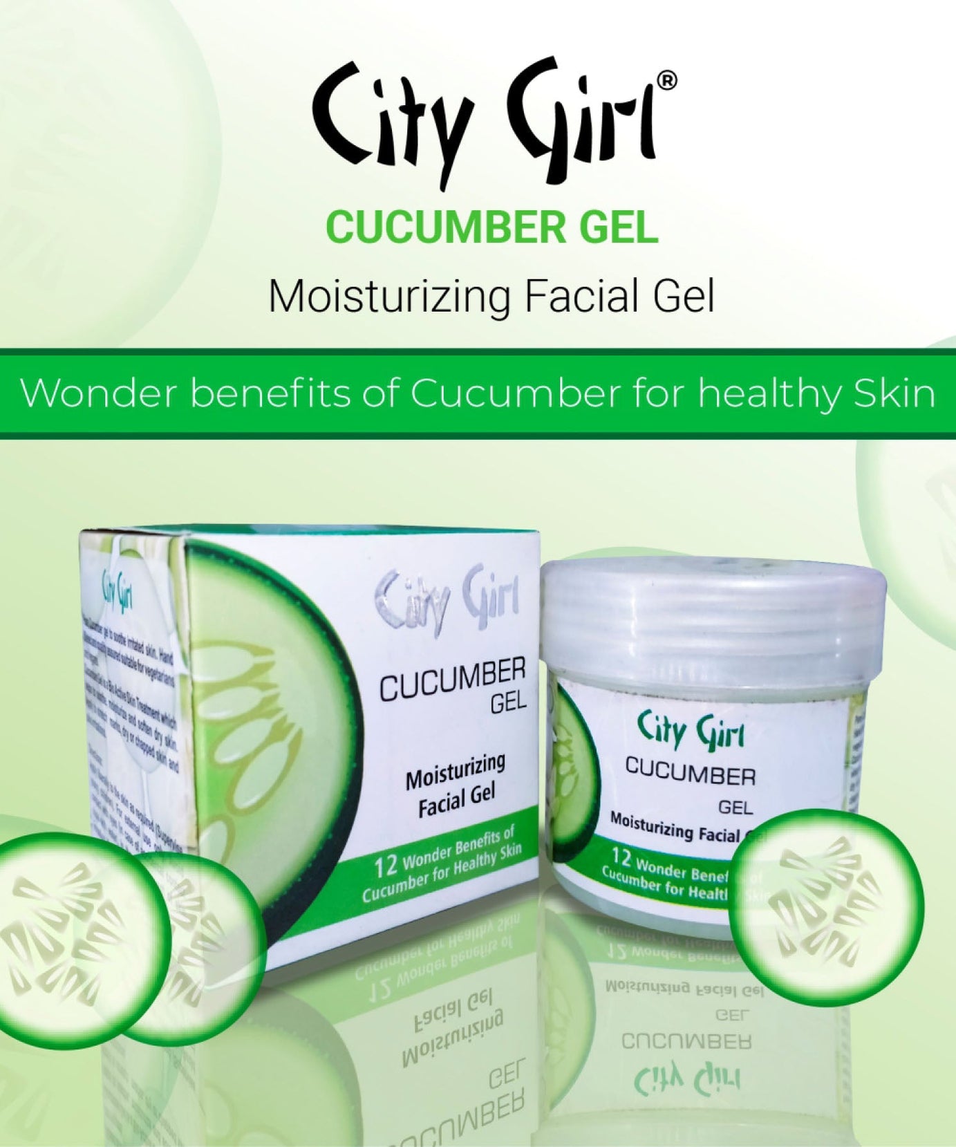 City Girl Cucumber Gel Jar