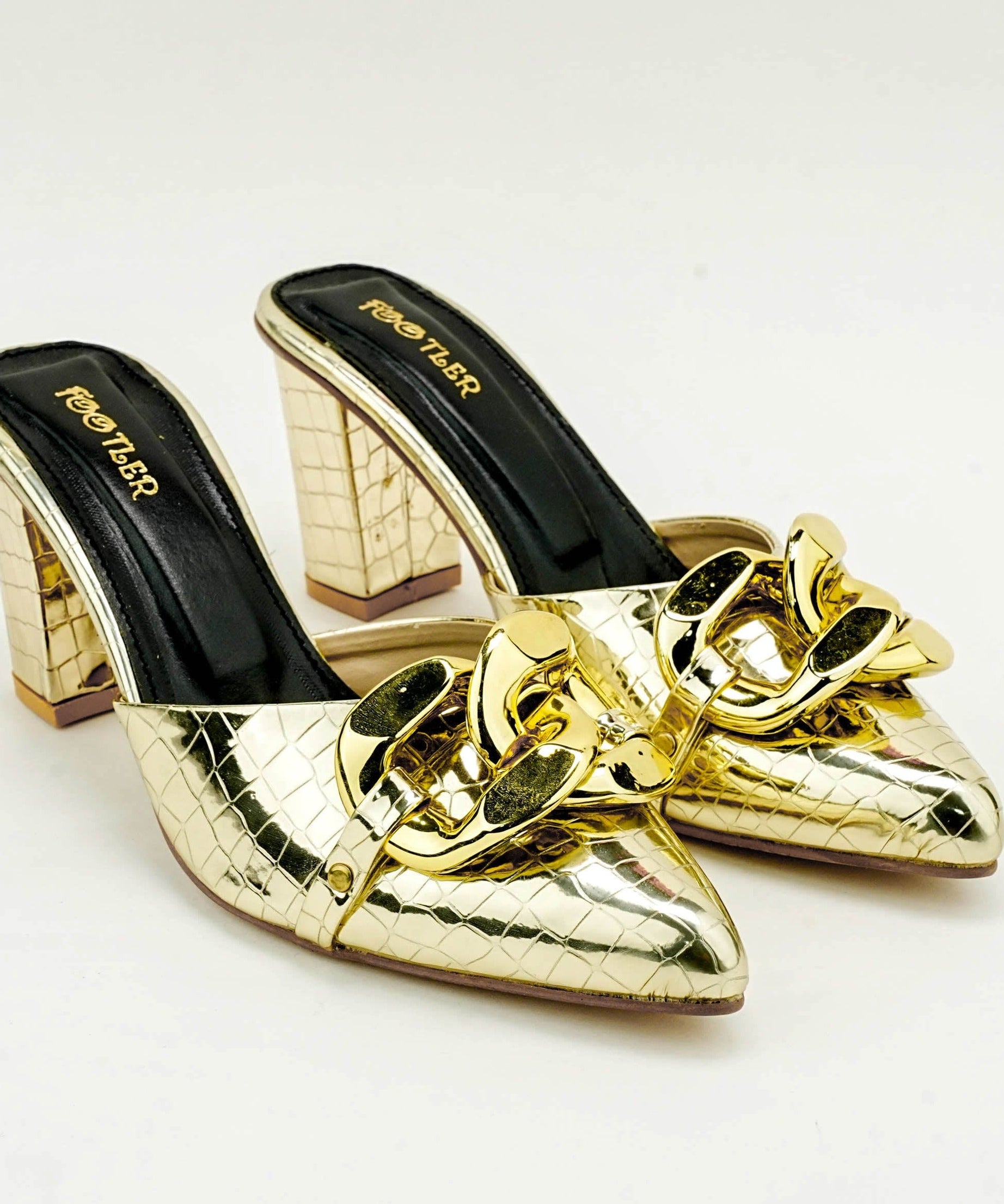 Crocodile Chain Heels