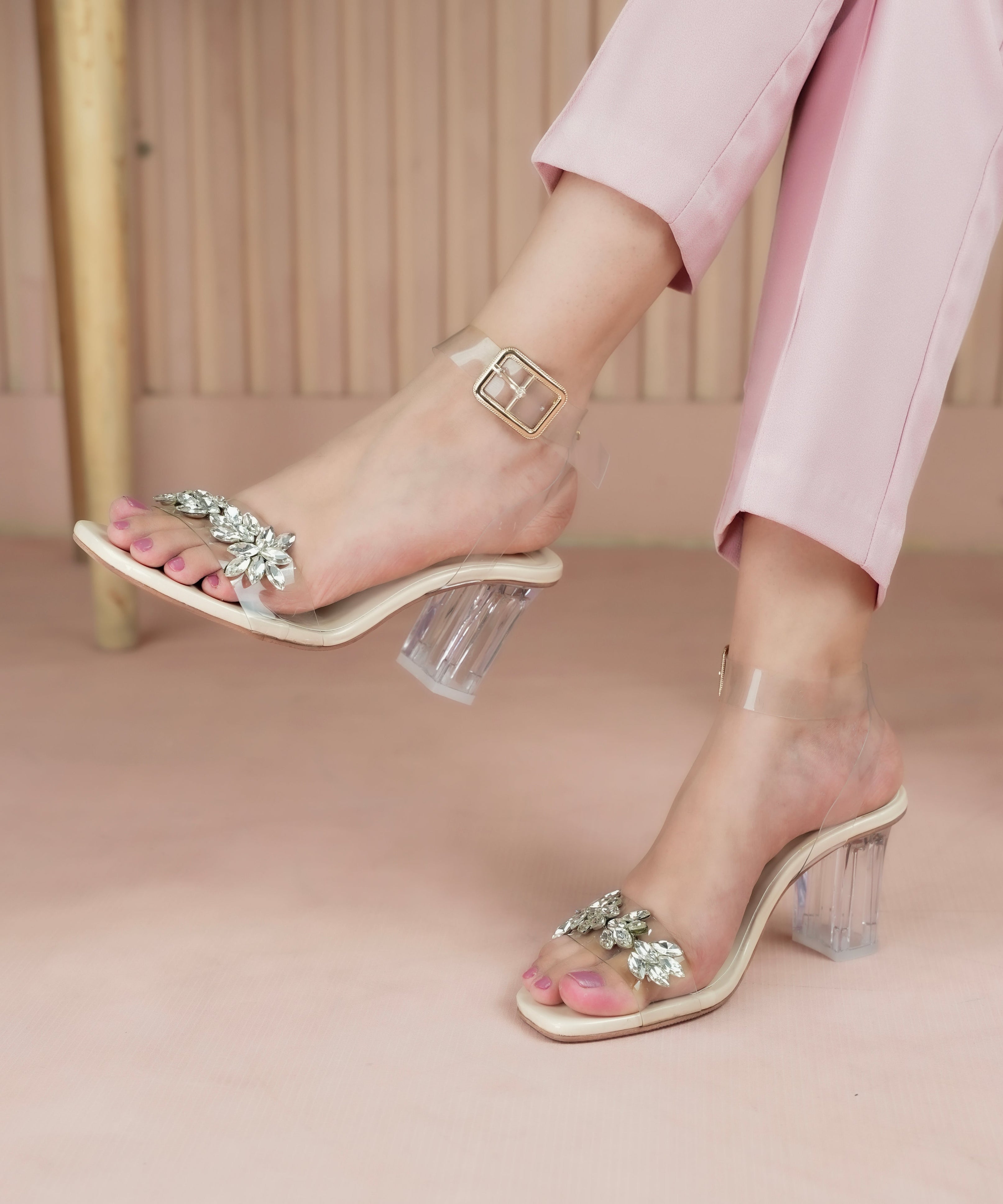 Flower Gem-Stone Heel