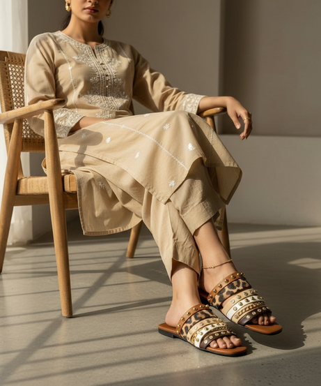 Golden Prowl Comfort Flats