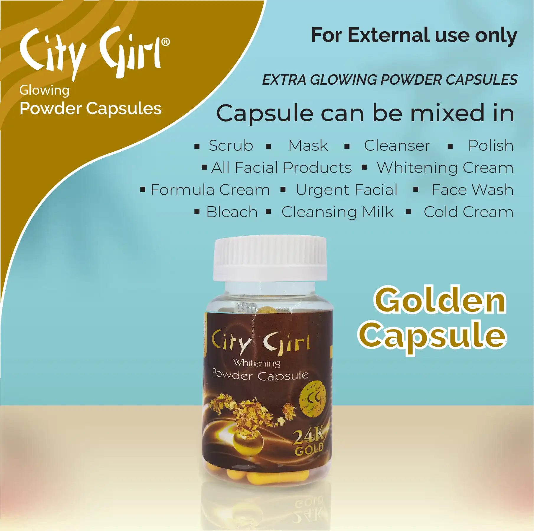 City Girl Golden Capsule Jar