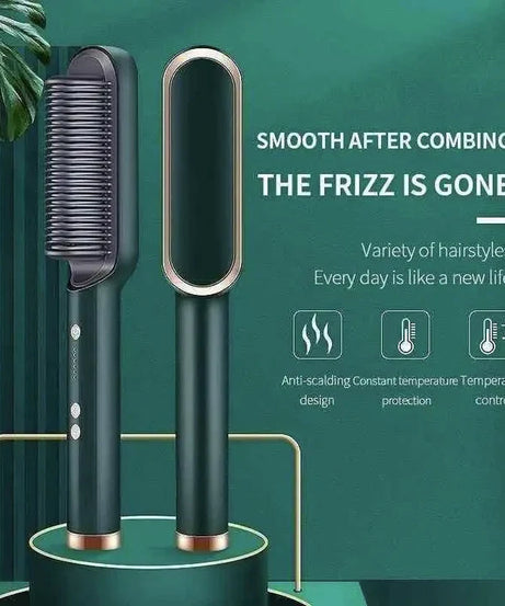 Hair Straightener Ceramic Heated Hair Brush