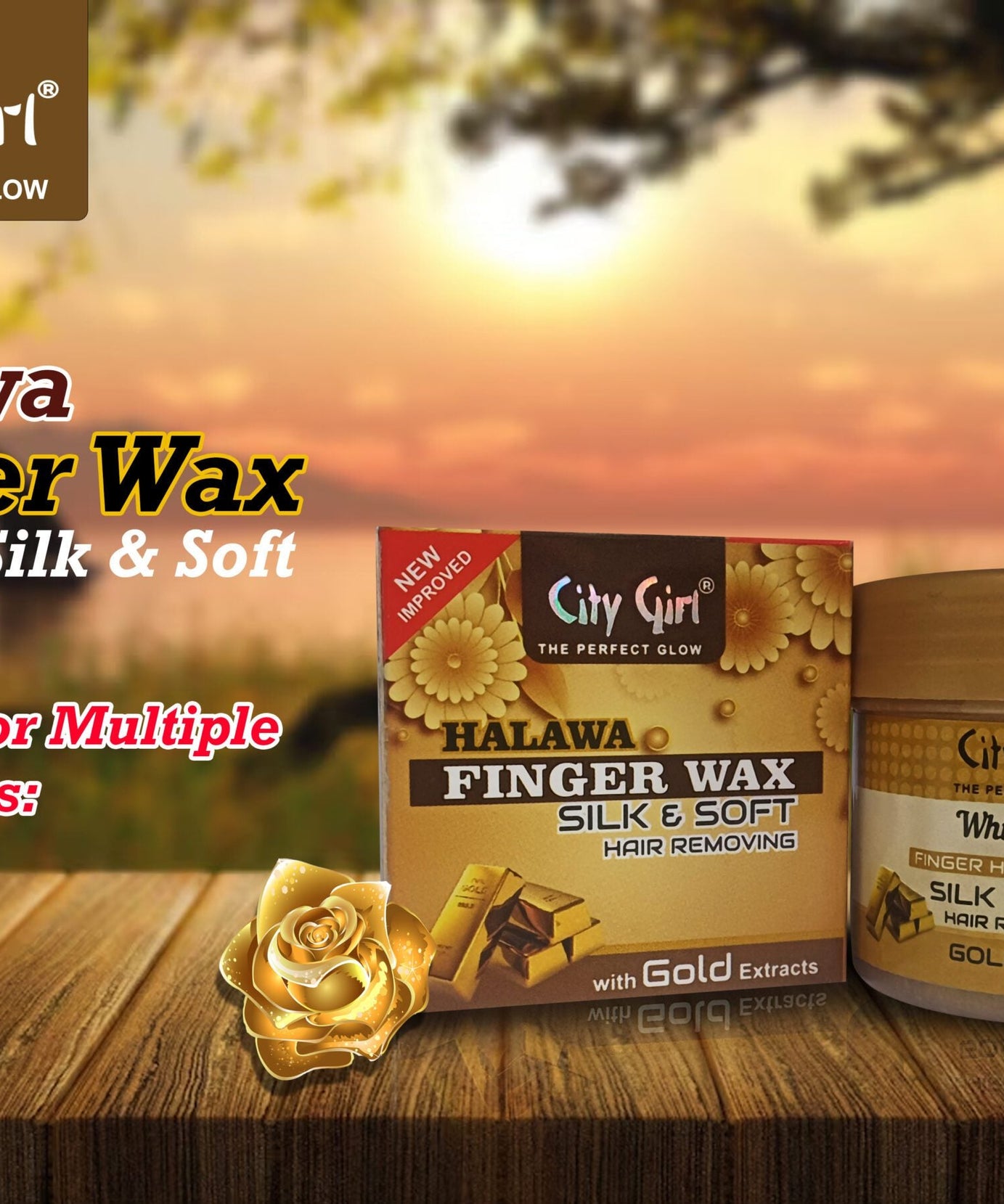 City Girl 24K Gold Halawa Finger Wax