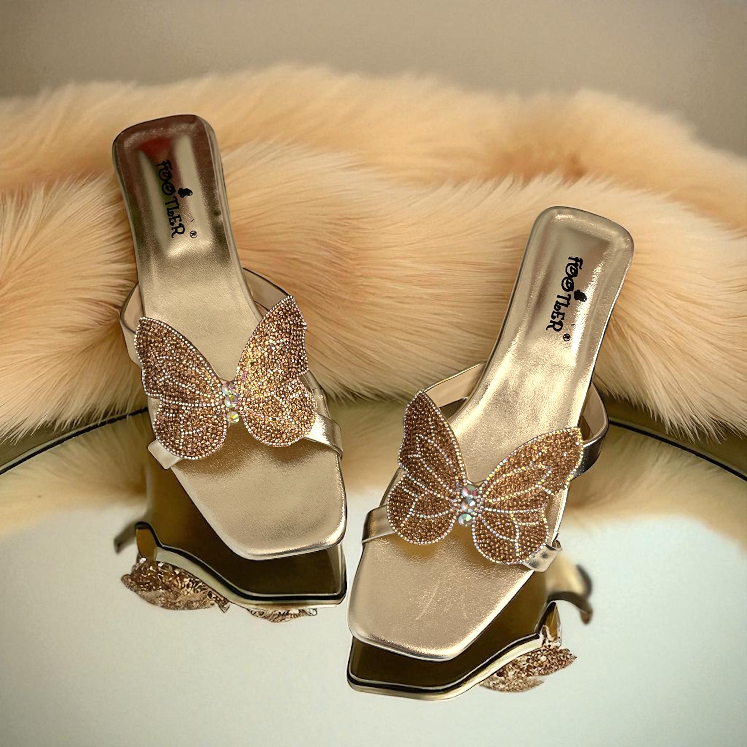 GlamourFly Crystal Slip-Ons