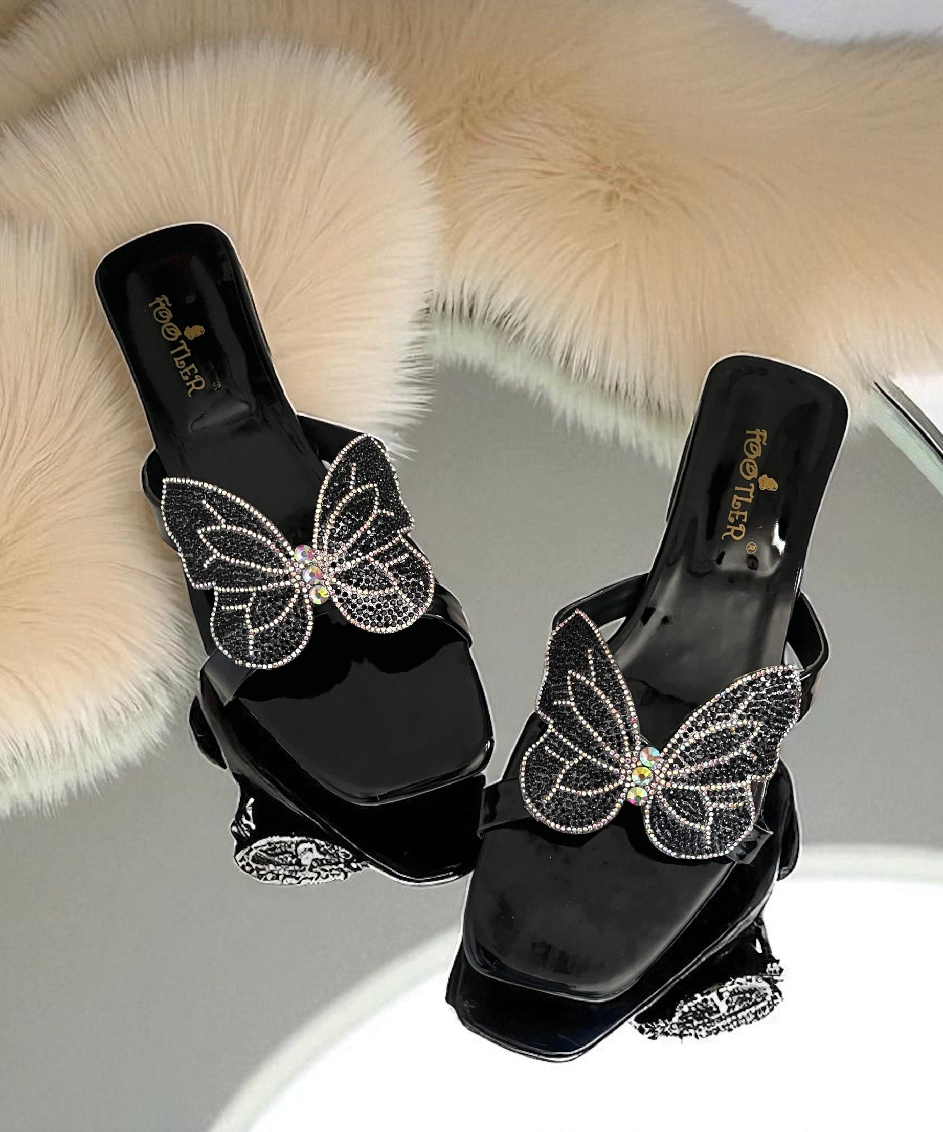 GlamourFly Crystal Slip-Ons