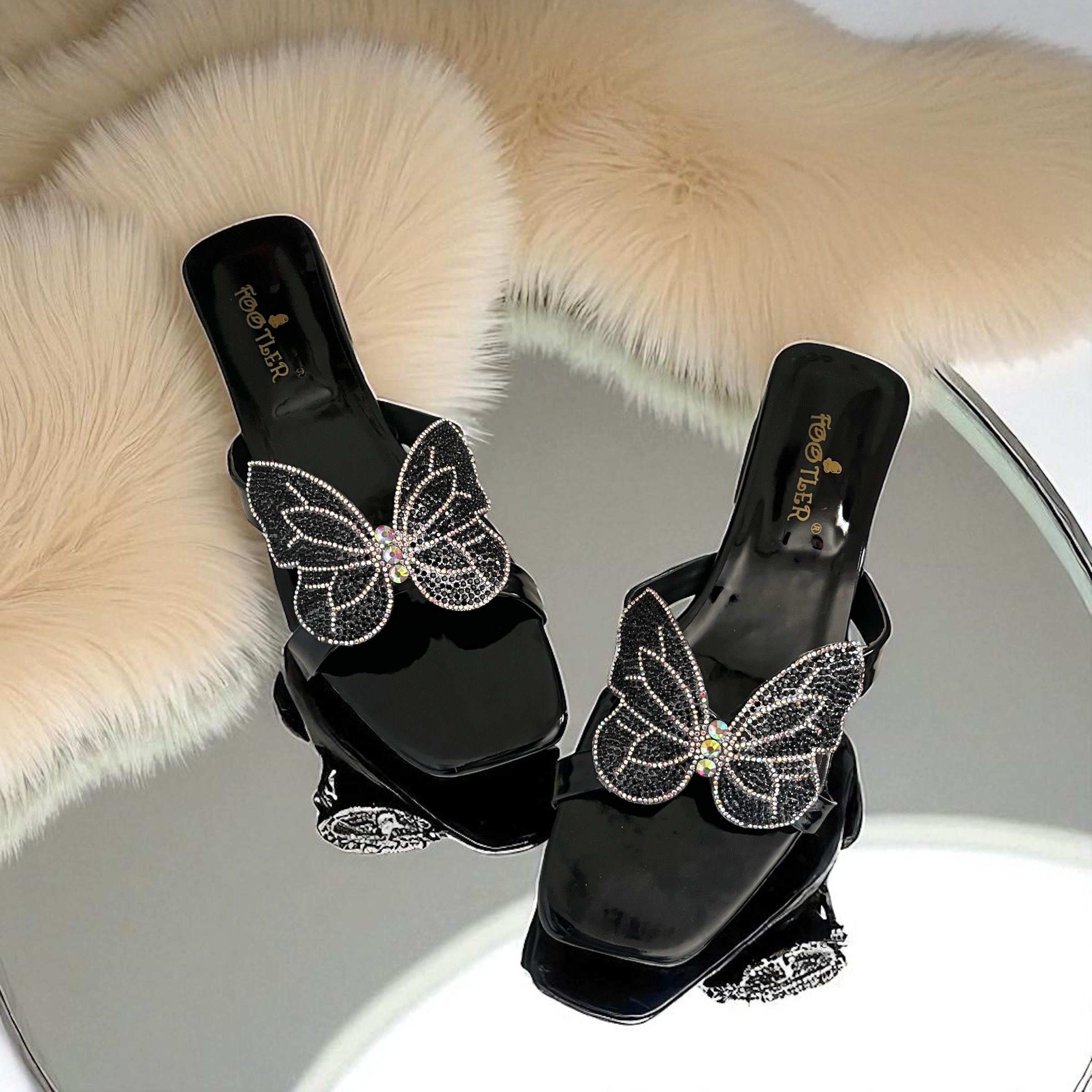 GlamourFly Crystal Slip-Ons