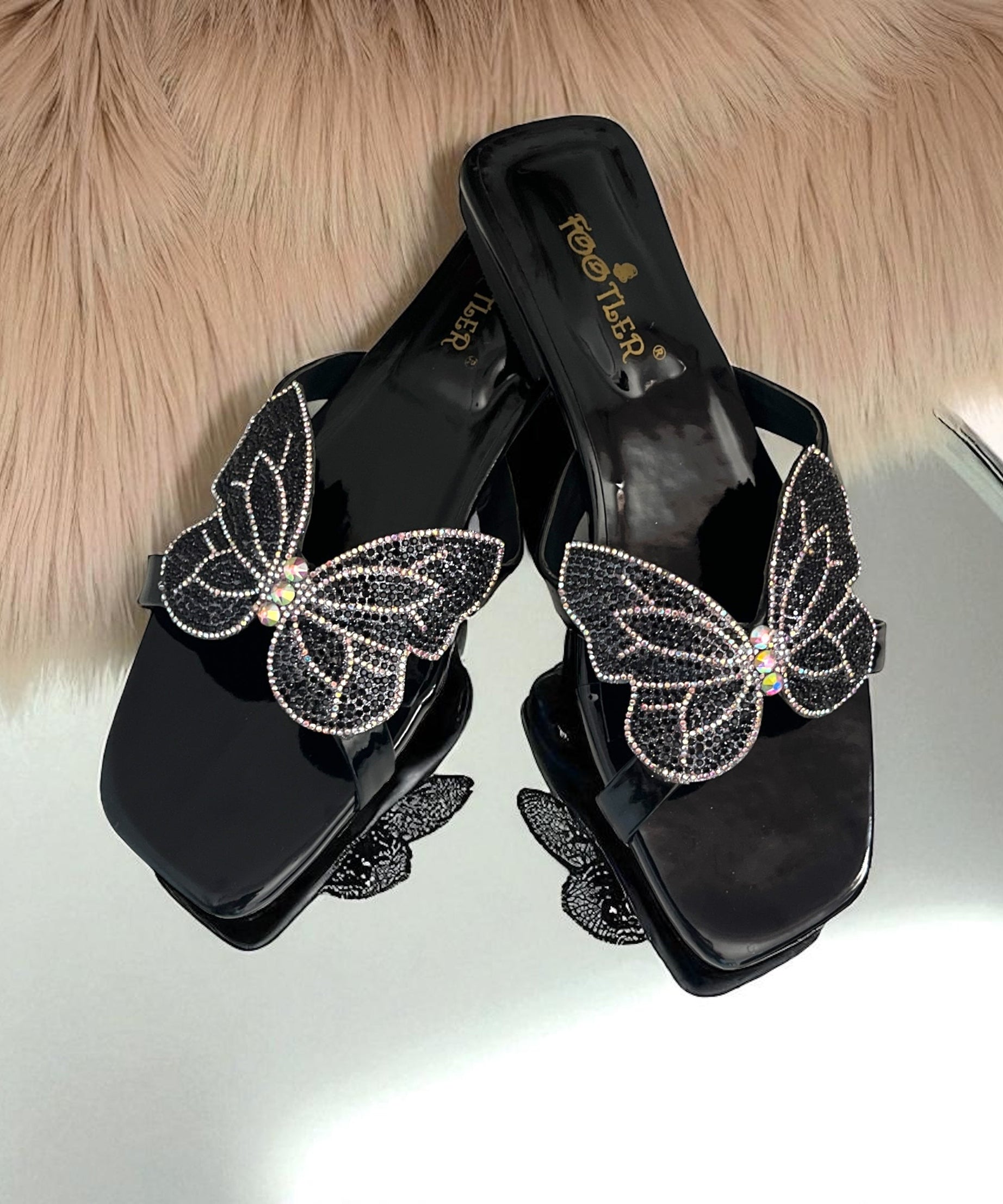 GlamourFly Crystal Slip-Ons