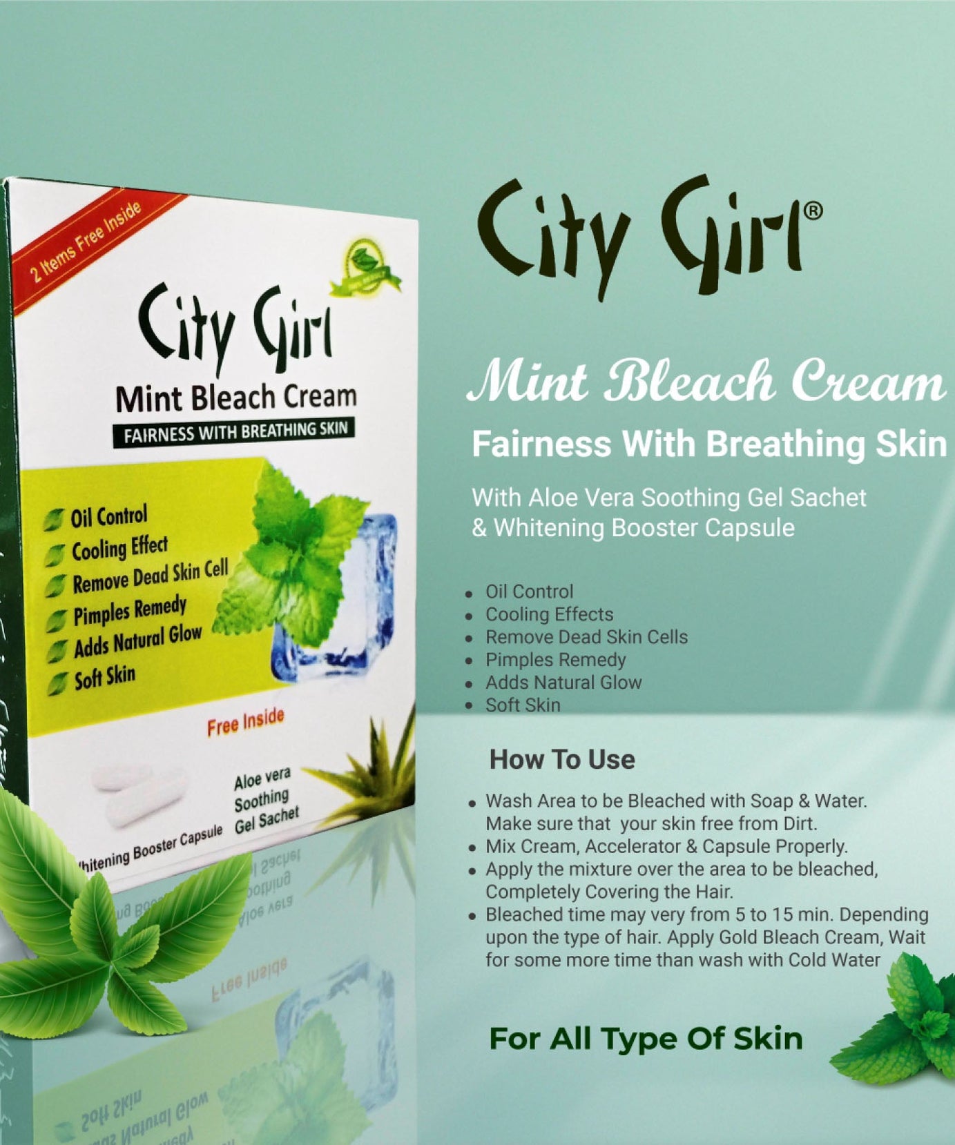 City Girl Mint-Bleach-Cream - AY Cosmetics