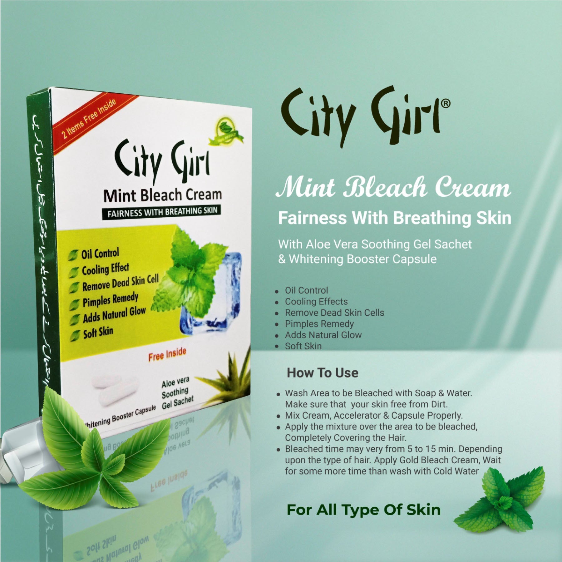 City Girl Mint-Bleach-Cream - AY Cosmetics