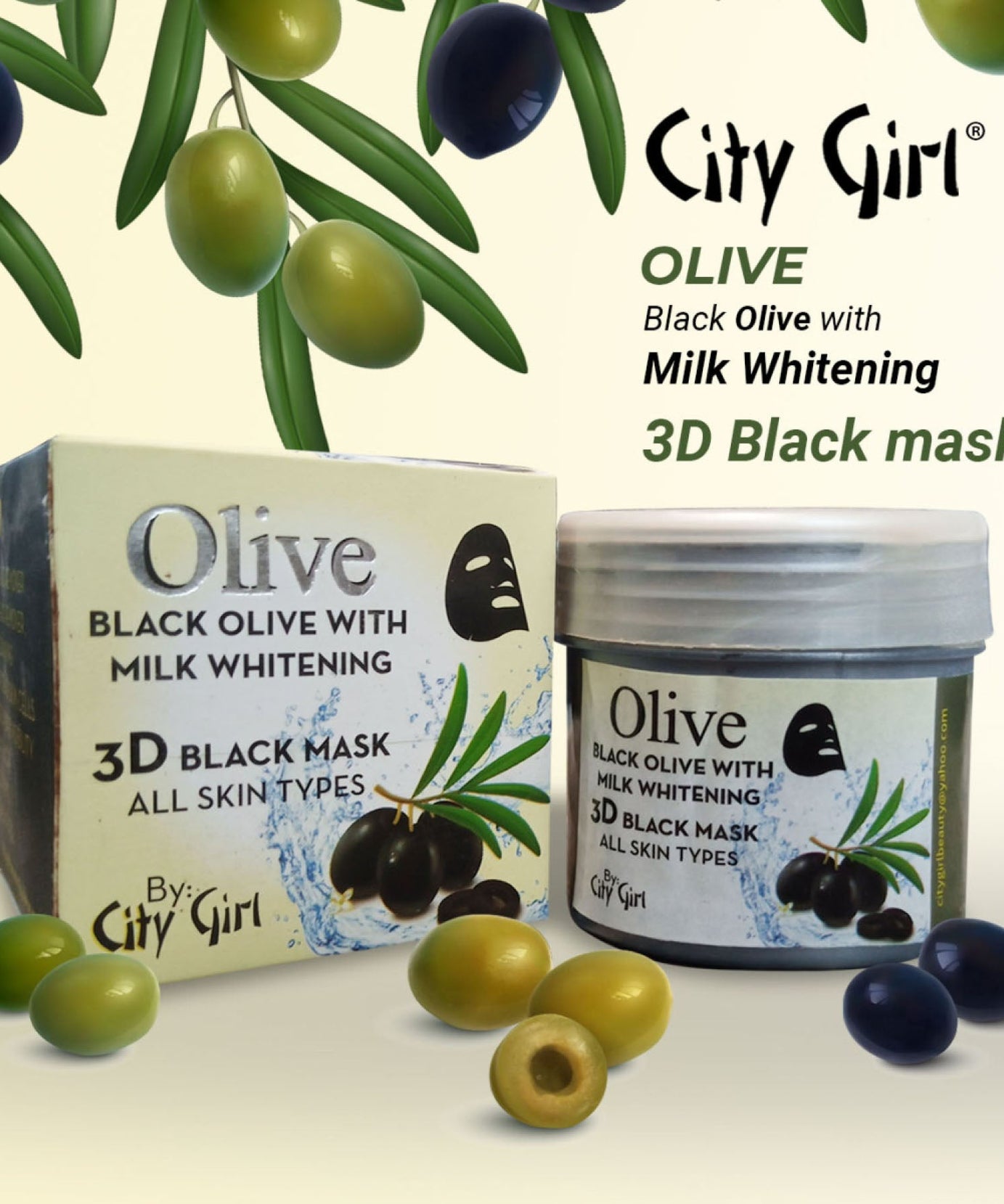 City Girl Olive Face Mask Jar – AY Cosmetics