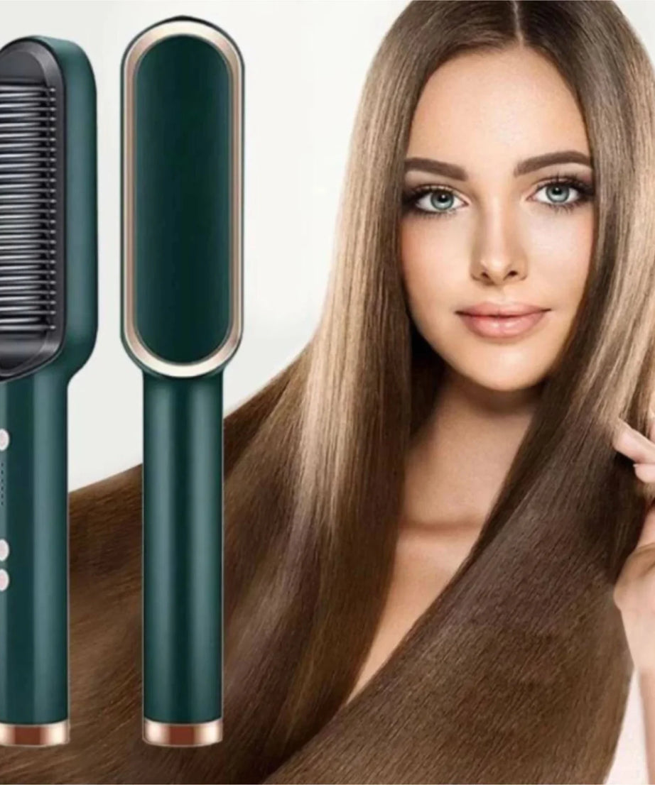 Hair Straightener Ceramic Heated Hair Brush