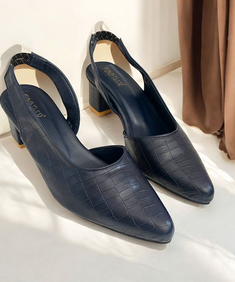 CROCODILE SLINGBACK HEELS