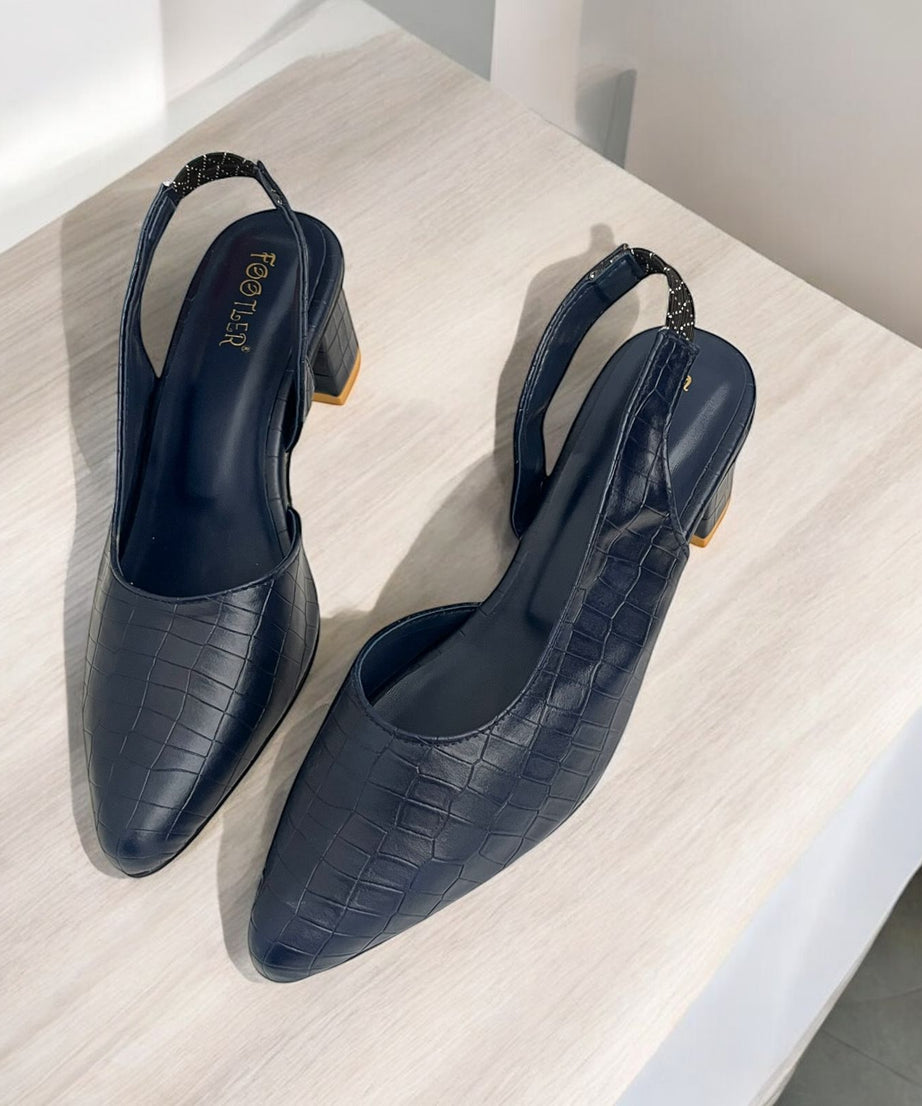 CROCODILE SLINGBACK HEELS