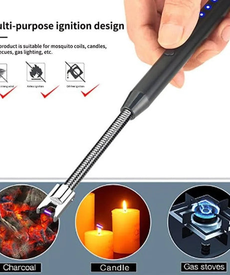 USB Rechargeable Flexible Electric Lighter Atomic Plasma Spark Lighter