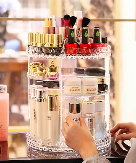 Cosmetic Organizer 360° Rotating Diamond Cut
