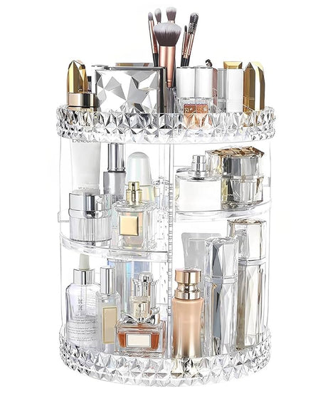 Cosmetic Organizer 360° Rotating Diamond Cut