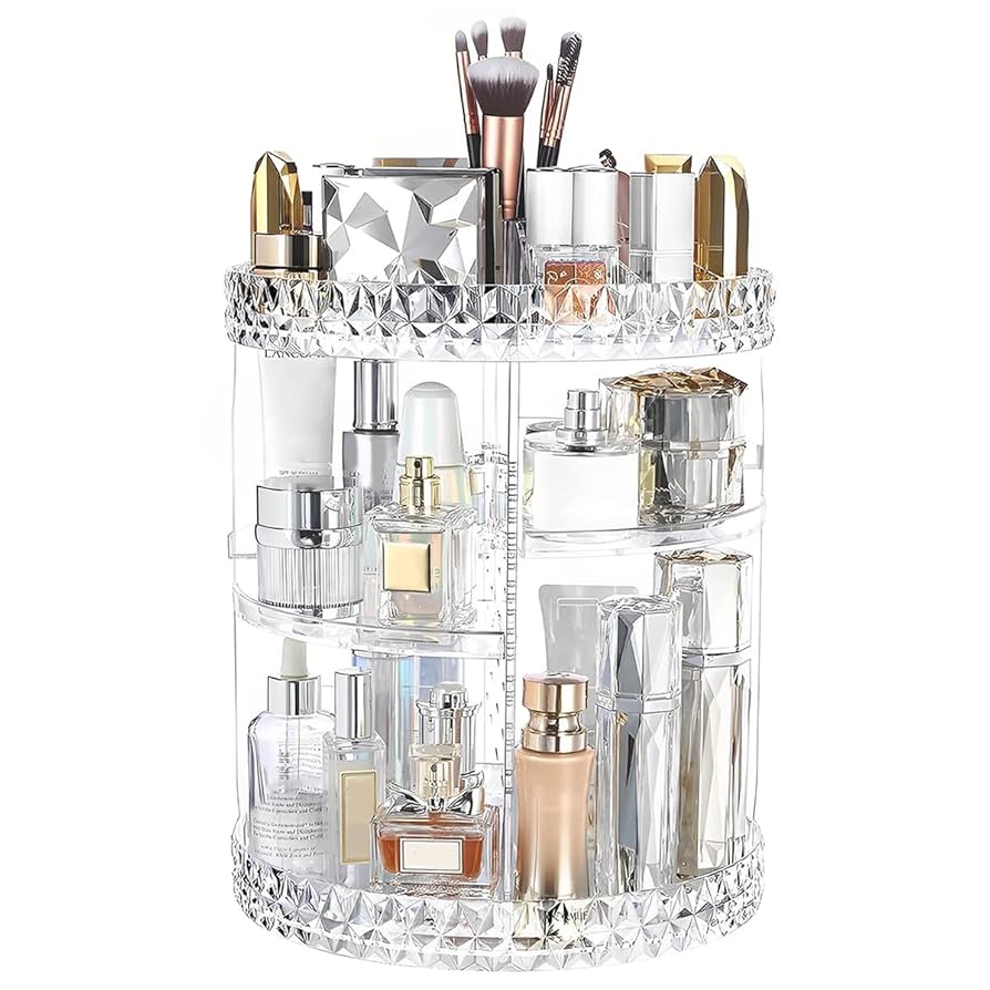 Cosmetic Organizer 360° Rotating Diamond Cut