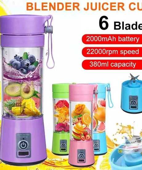 Mini Portable USB Juicer Blender 6 Blade